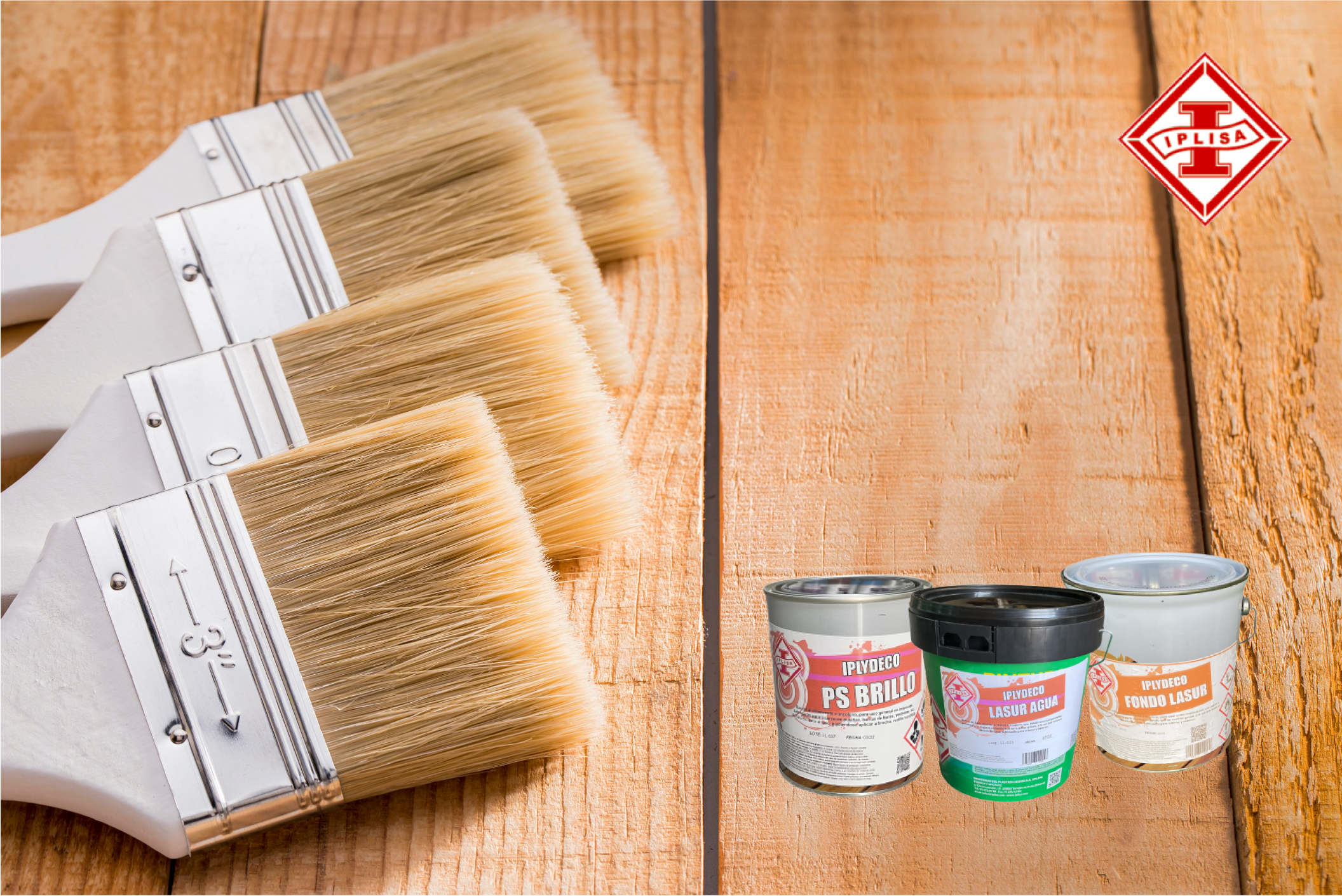 Brocha para pintar madera con lasur o braniz